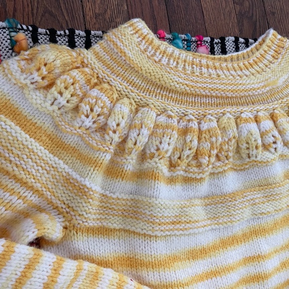 Crochet Knit Sweater Handmade Grandma Cottagecore Chunky Winter - Picture 14 of 16